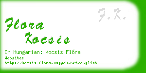 flora kocsis business card