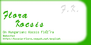 flora kocsis business card